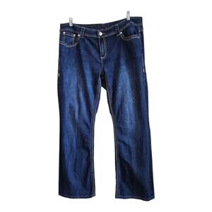 MELISSA MCCARTHY Seven7 Jeans Women's 20 W Bootcut Blue Denim Stretch 38 x 31.5